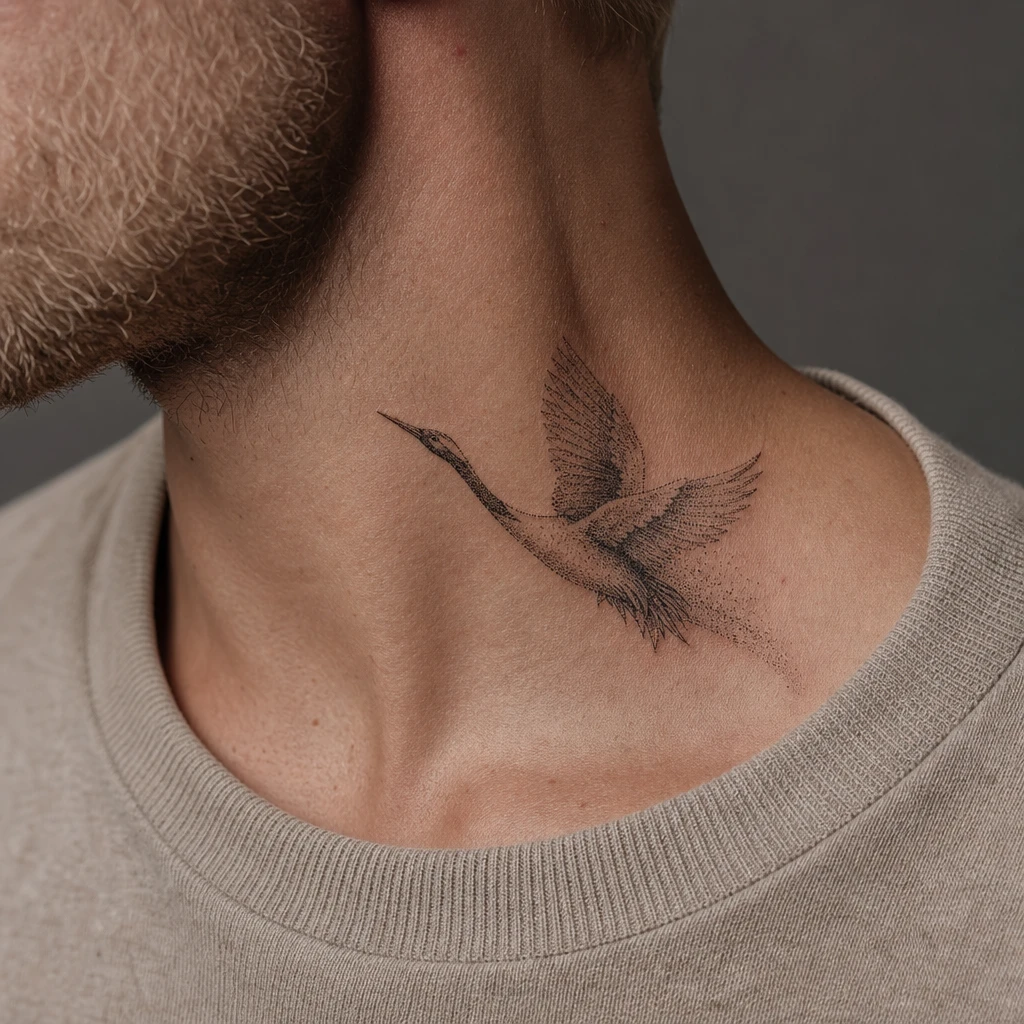 Crane dotwork