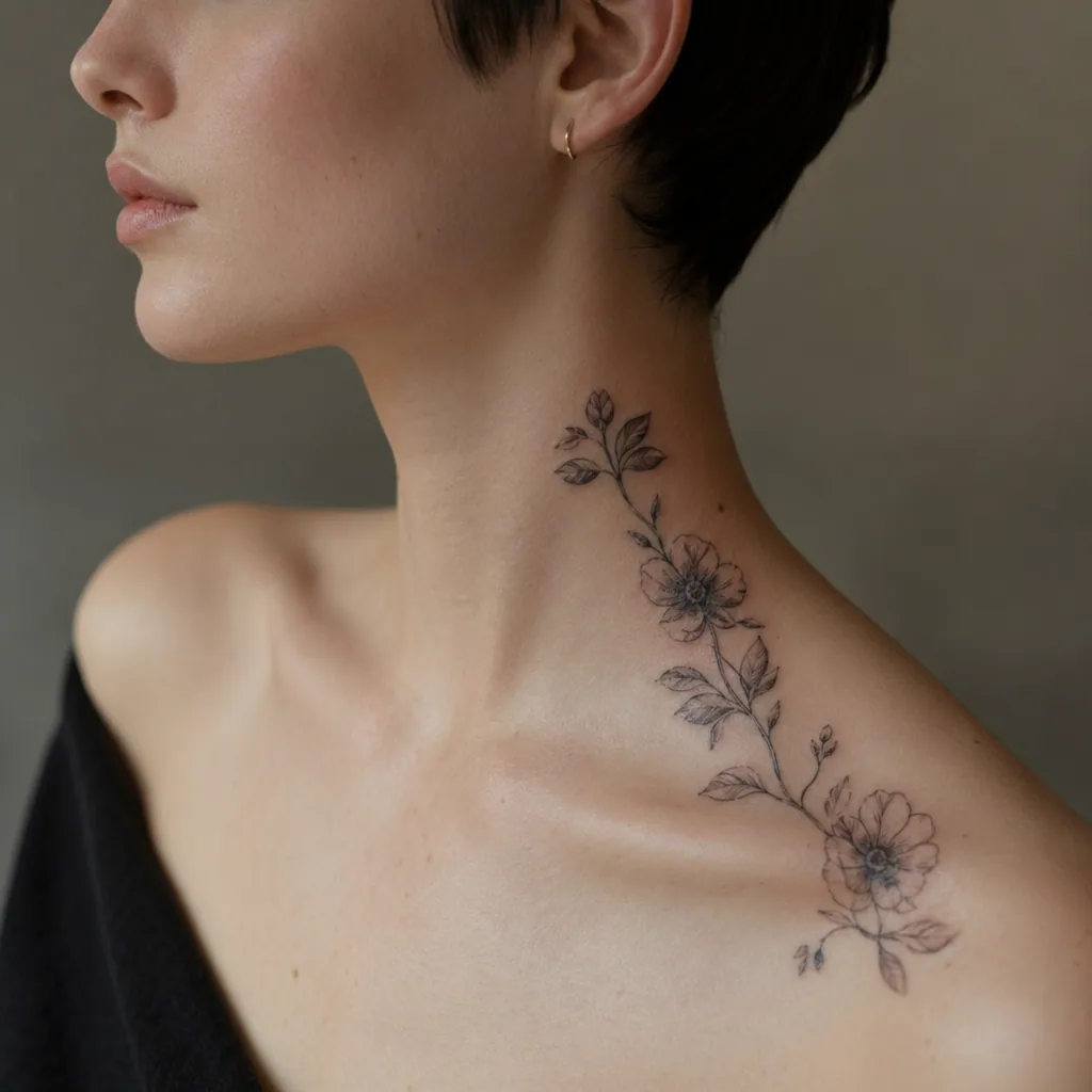 Cou floral branche