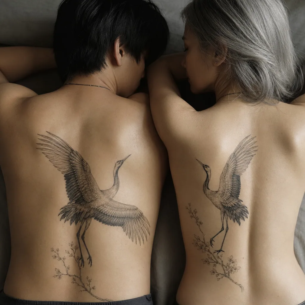 Cranes amoureux
