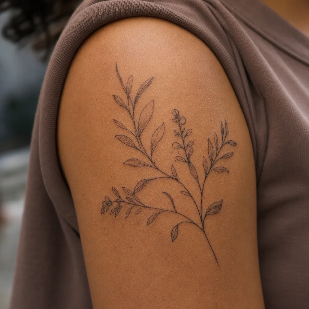 Cover fine line vegetal