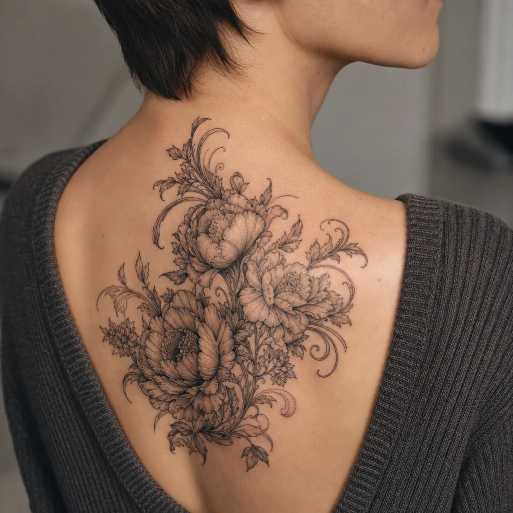 Bouquet baroque enveloppant