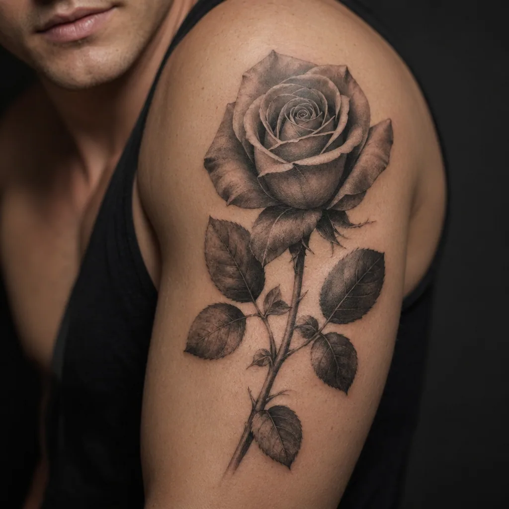 Rose memorielle realiste