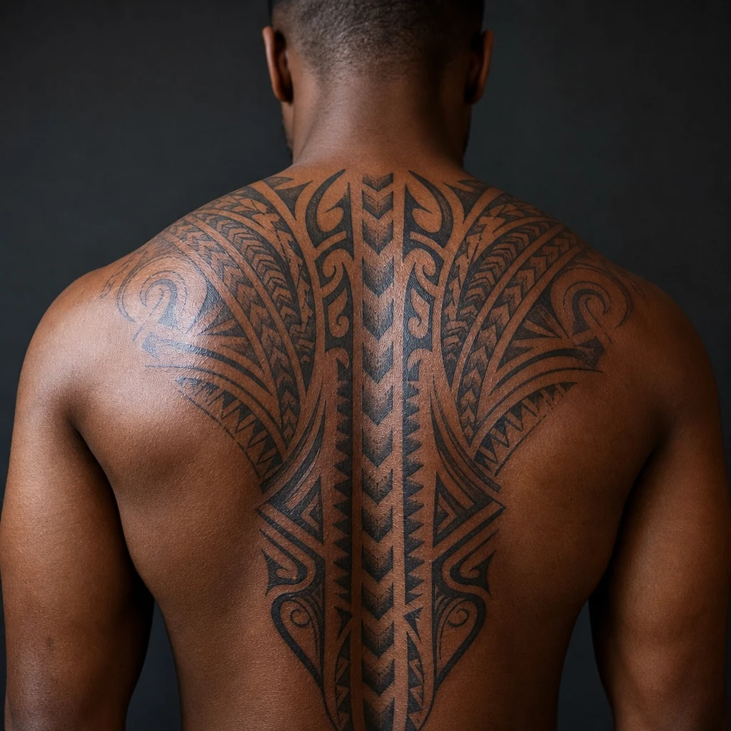 Tribal polynesien epaule-dos