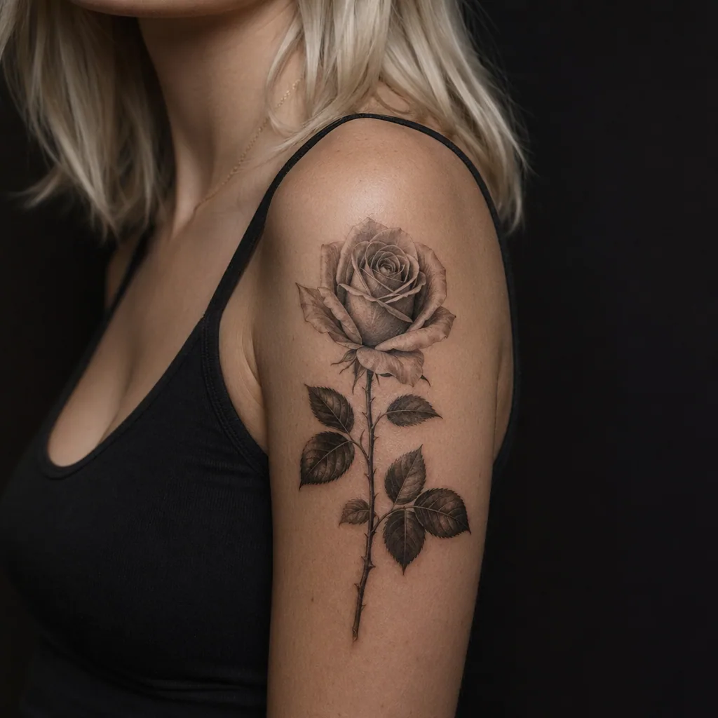Rose realiste vertical