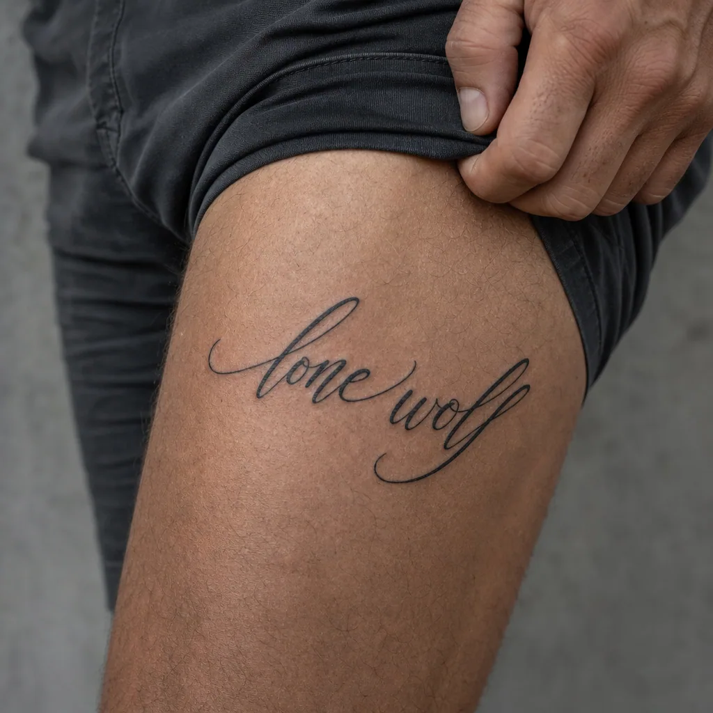 Lettrage lone wolf calligraphie