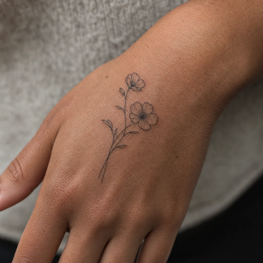 Fleurs fine line