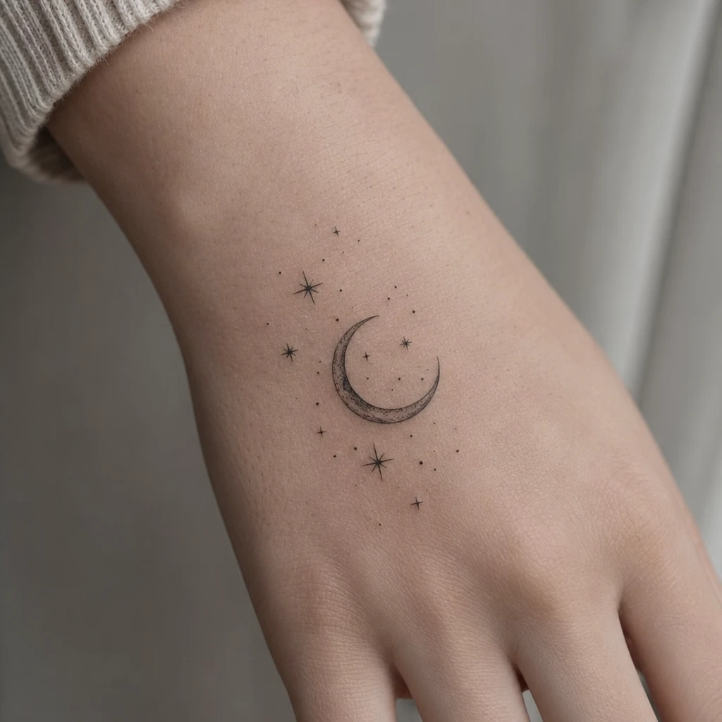 Lune et etoiles