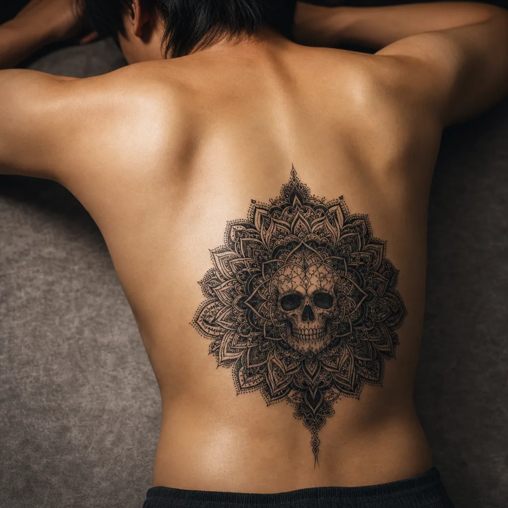 Mandala et crâne