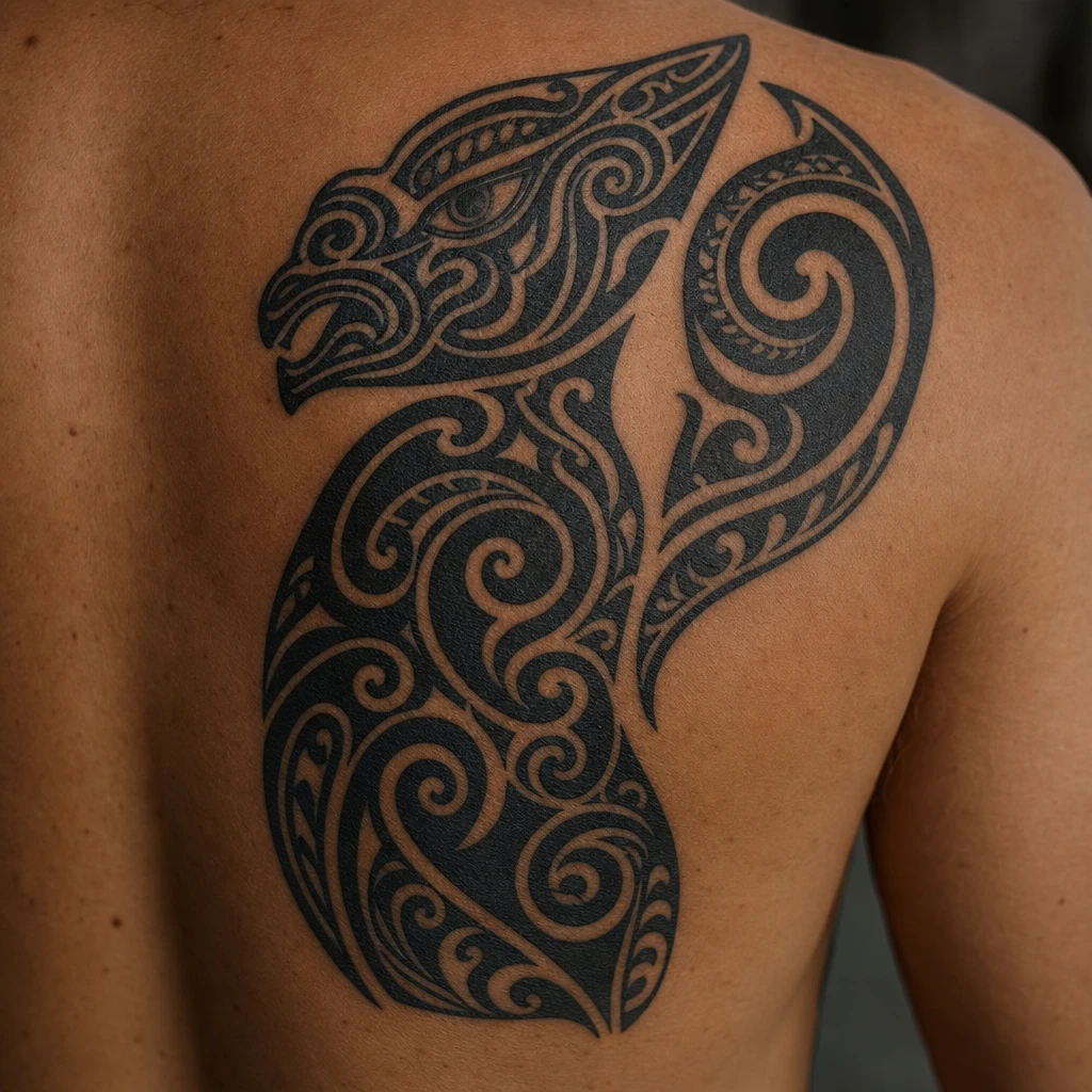 Tattoo maori auf echter Haut