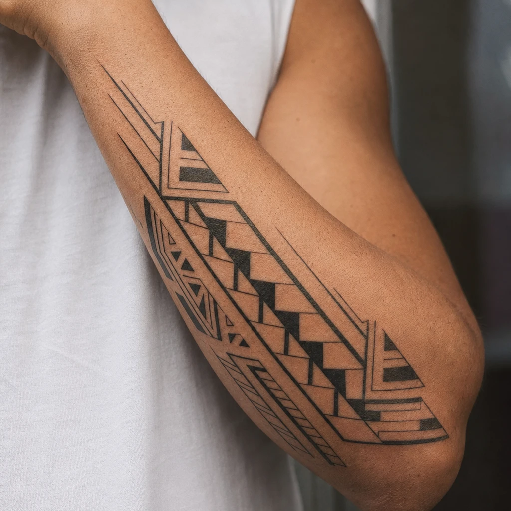 Tattoo maori auf echter Haut