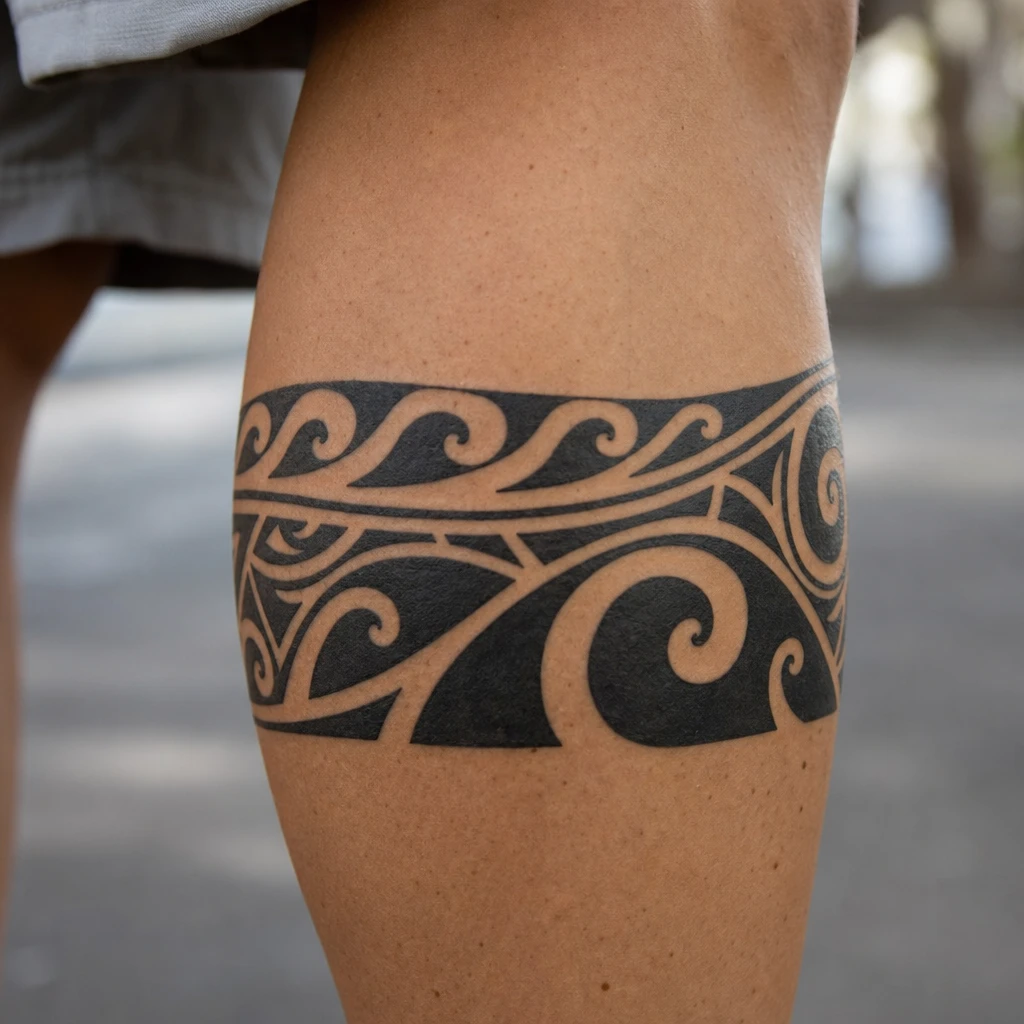 Tattoo maori auf echter Haut
