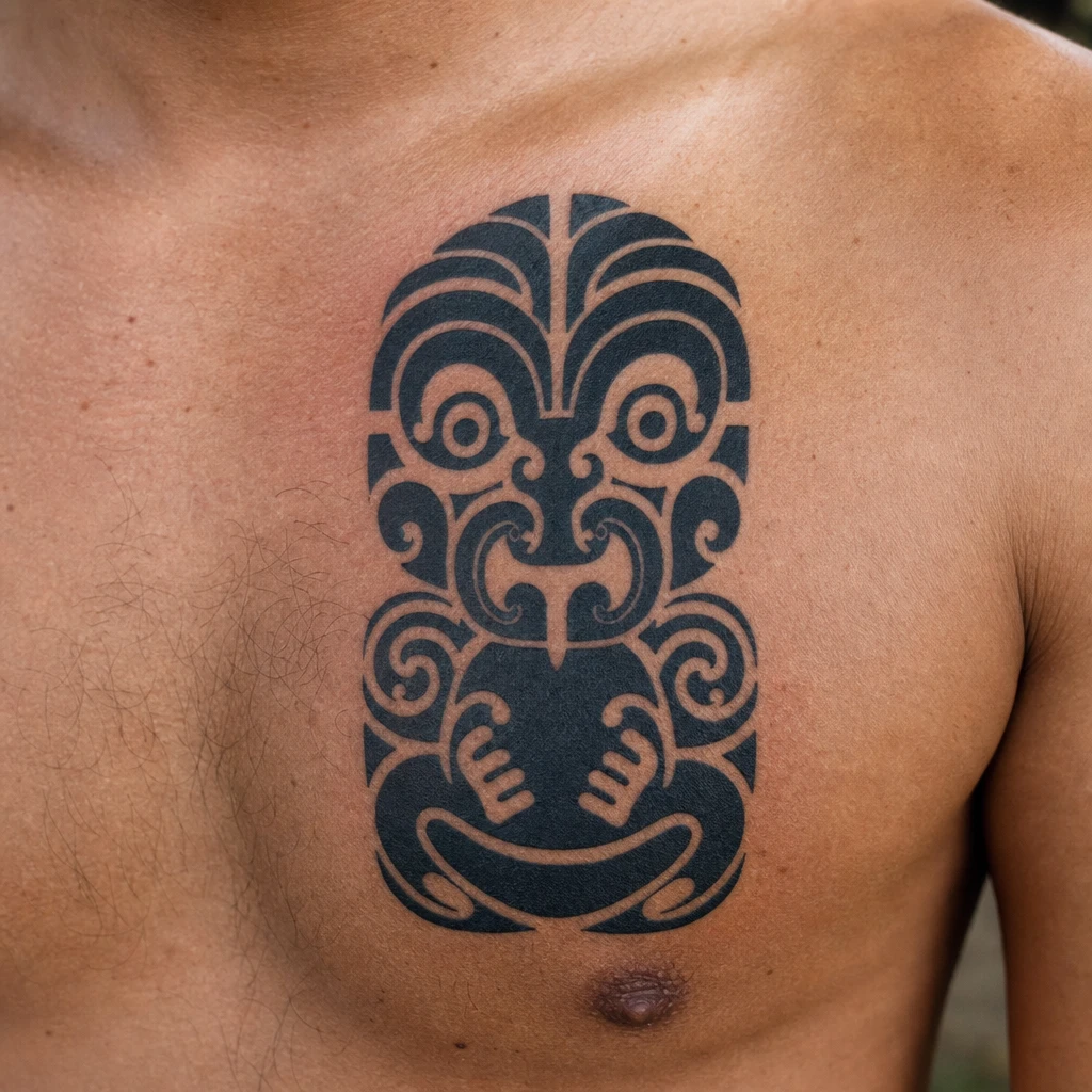 Tattoo maori auf echter Haut