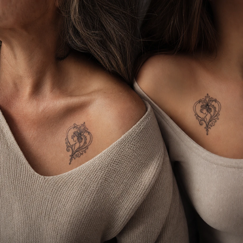 Coeur ornemental fille