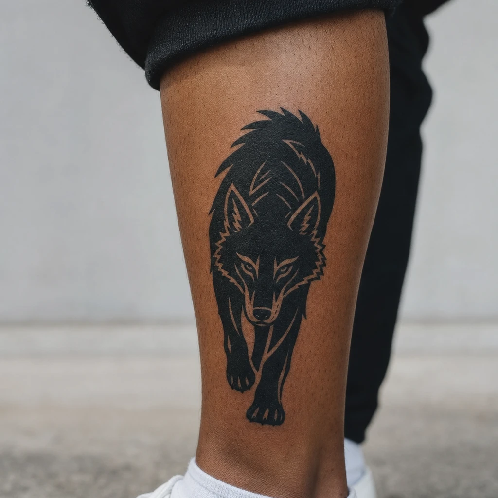 Loup blackwork