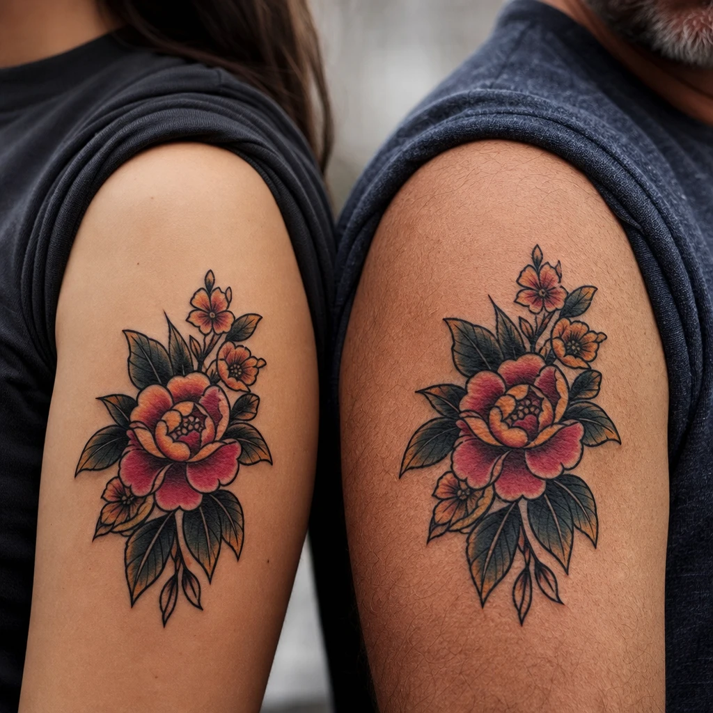 Fleurs neo-traditionnelles